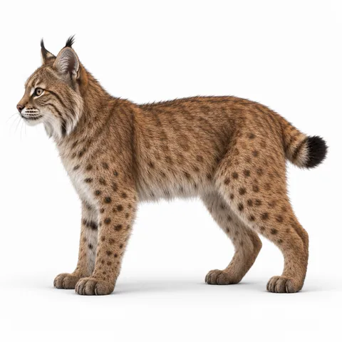 Lince rojo, perfil izquierdo - estudio visual de fauna de Grind Coast