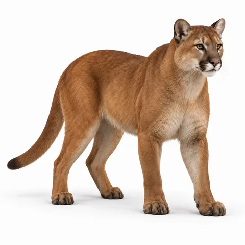Cougar / Florida panther, three-quarter - AI-assisted GTA 6 visual reconstruction by Grind Coast
