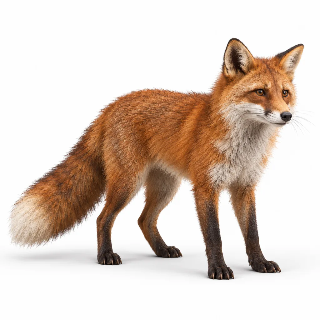 Renard, trois-quarts - étude visuelle animalière de Grind Coast