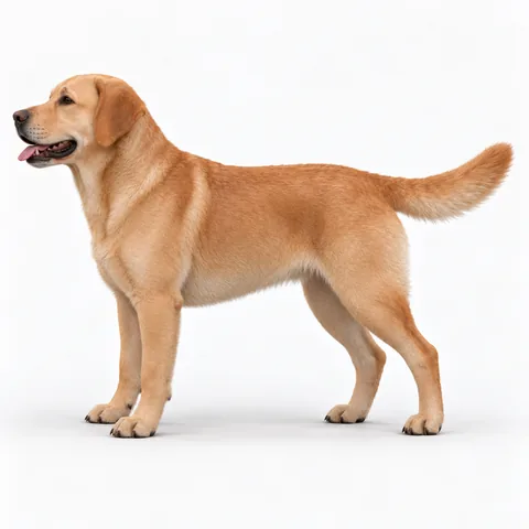 Labrador, perfil izquierdo - estudio visual de fauna de Grind Coast
