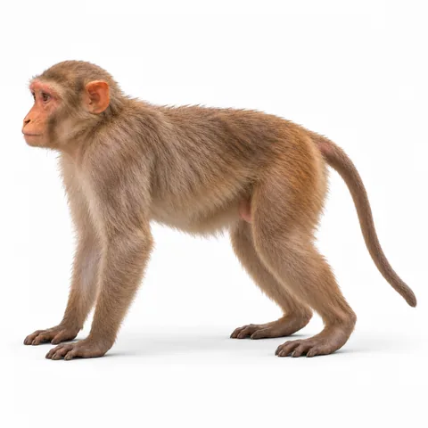 Macaco rhesus, perfil izquierdo - estudio visual de fauna de Grind Coast