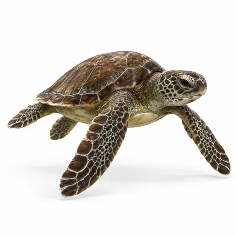 Sea turtle, three-quarter - AI-assisted GTA 6 visual reconstruction by Grind Coast