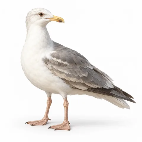 Seagull, three-quarter - AI-assisted animal visual study by Grind Coast