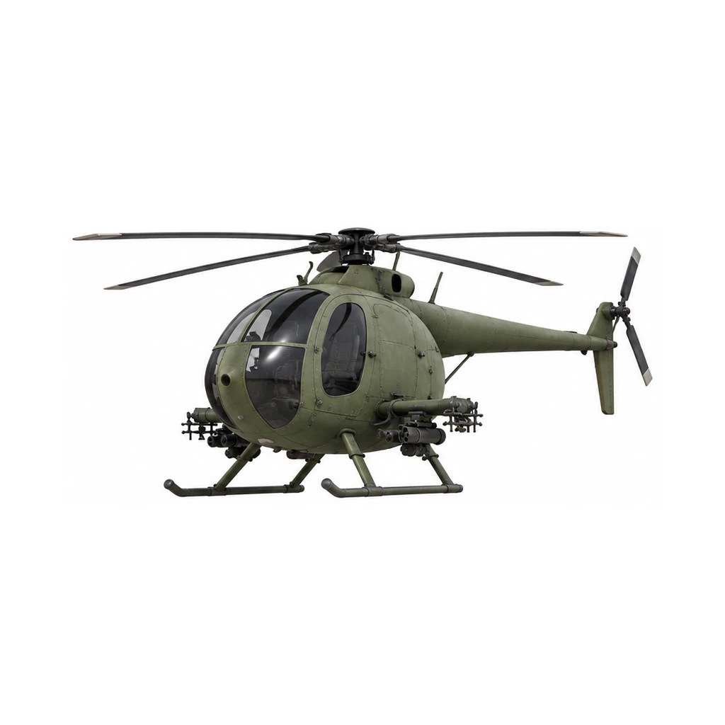 Buzzard Attack Chopper, three-quarter — fan-made GTA 6 visual reconstruction by Grind Coast