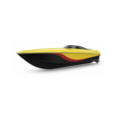 Clarion — yellow racing boat, three-quarter — fan-made GTA 6 visual reconstruction by Grind Coast