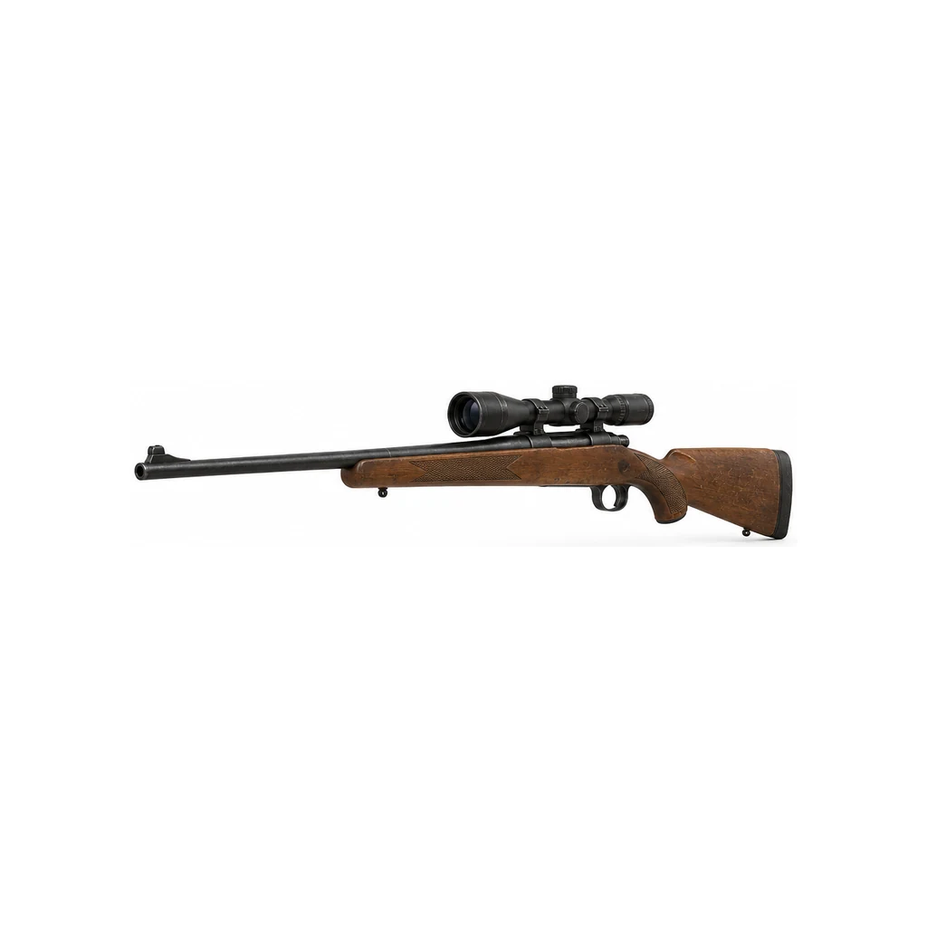 Scoped hunting rifle, three-quarter — fan-made GTA 6 visual reconstruction by Grind Coast